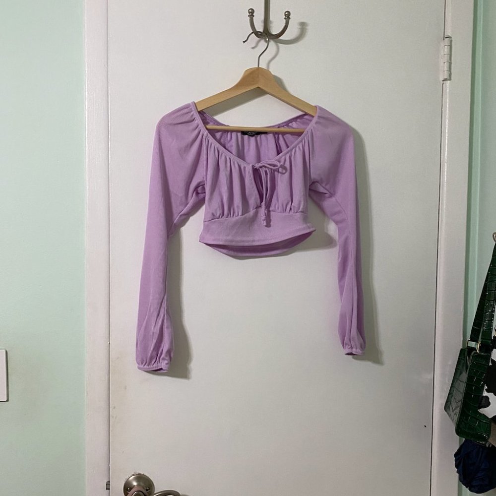 Purple Cropped Top - Picture 2 of 3